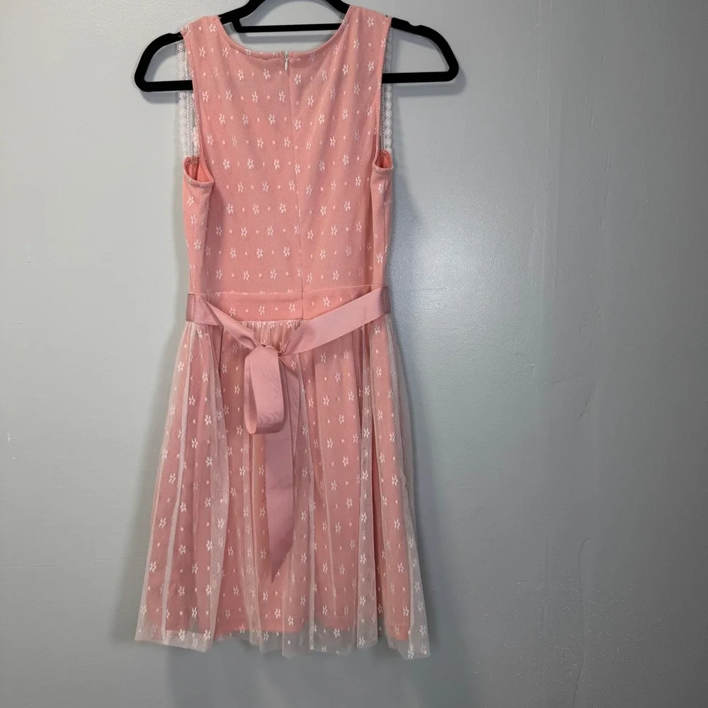 Altar's State Pink White Lace Sleeveless‎ Zipper Dress Medium Soft Girl Cottage